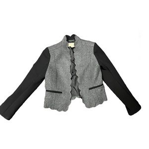 Two tone scalloped edge jacket